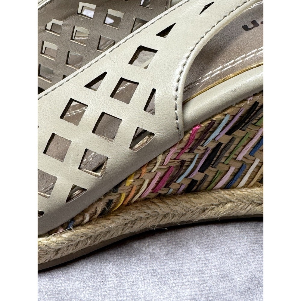 Womens Slingback Wedge color weaved "Whist" taupe cut out heels  size‎ 8.5 NWD - Picture 6 of 15